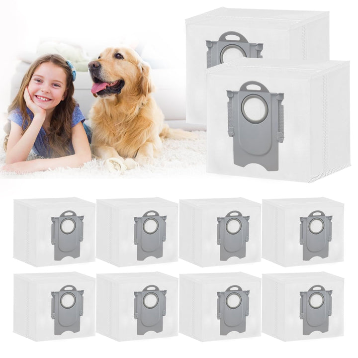 KGC 10 Stück Staubbeutel für Roborock S8+/ S8 Pro Ultra/ S7/ S7 MaxV Ultra/ S7 Pro Ultra/ Q7+/ Q7 Ma