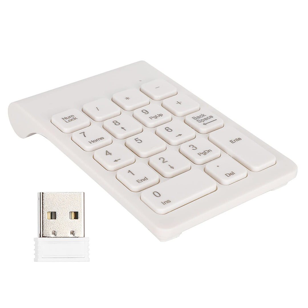 Drahtlose Nummernblöcke, Ergonomischer Nummernblock Numpad 18 Tasten Tragbare 2,4-GHz-USB-Finanzbuch