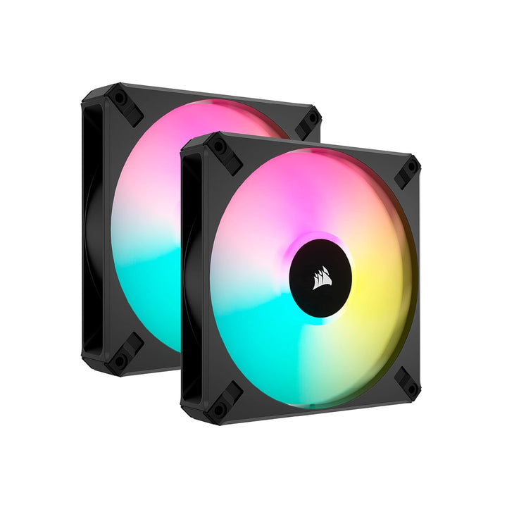 Corsair iCUE AF140 RGB ELITE 140 mm PWM Triple Fan Kit - Eight RGB LEDs Pro Fan - AirGuide Technolog