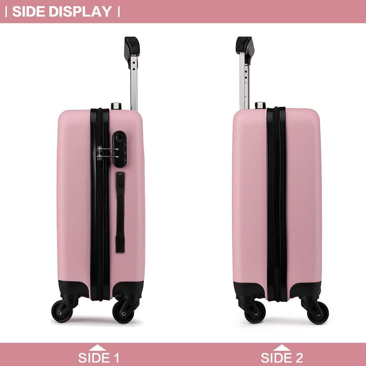 KONO Koffer Reisekoffer Gross Trolley Hartschale ABS Gepäck 4 Rollen Spinner Rollenkoffer (Pink, Gro