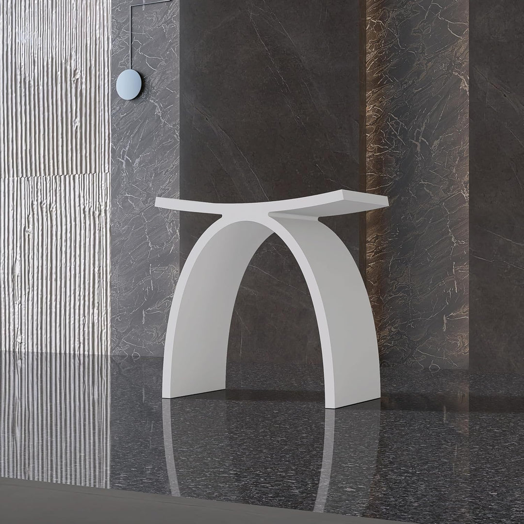 Duschhocker Modern Duschstuhl für Senioren 150 kg, Rutschfester Badhocker luxuriöser Kunststein Bade