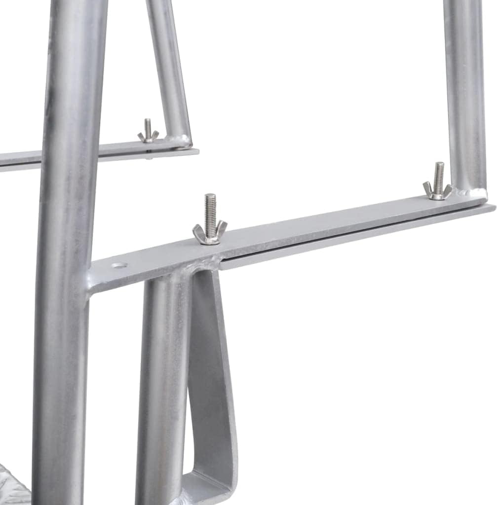 vidaXL Poolleiter 4 Stufen Aluminium 167cm Anlegeleiter Schwimmbad Leiter
