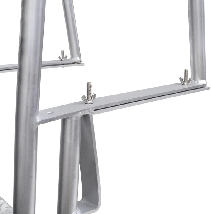 vidaXL Poolleiter 4 Stufen Aluminium 167cm Anlegeleiter Schwimmbad Leiter