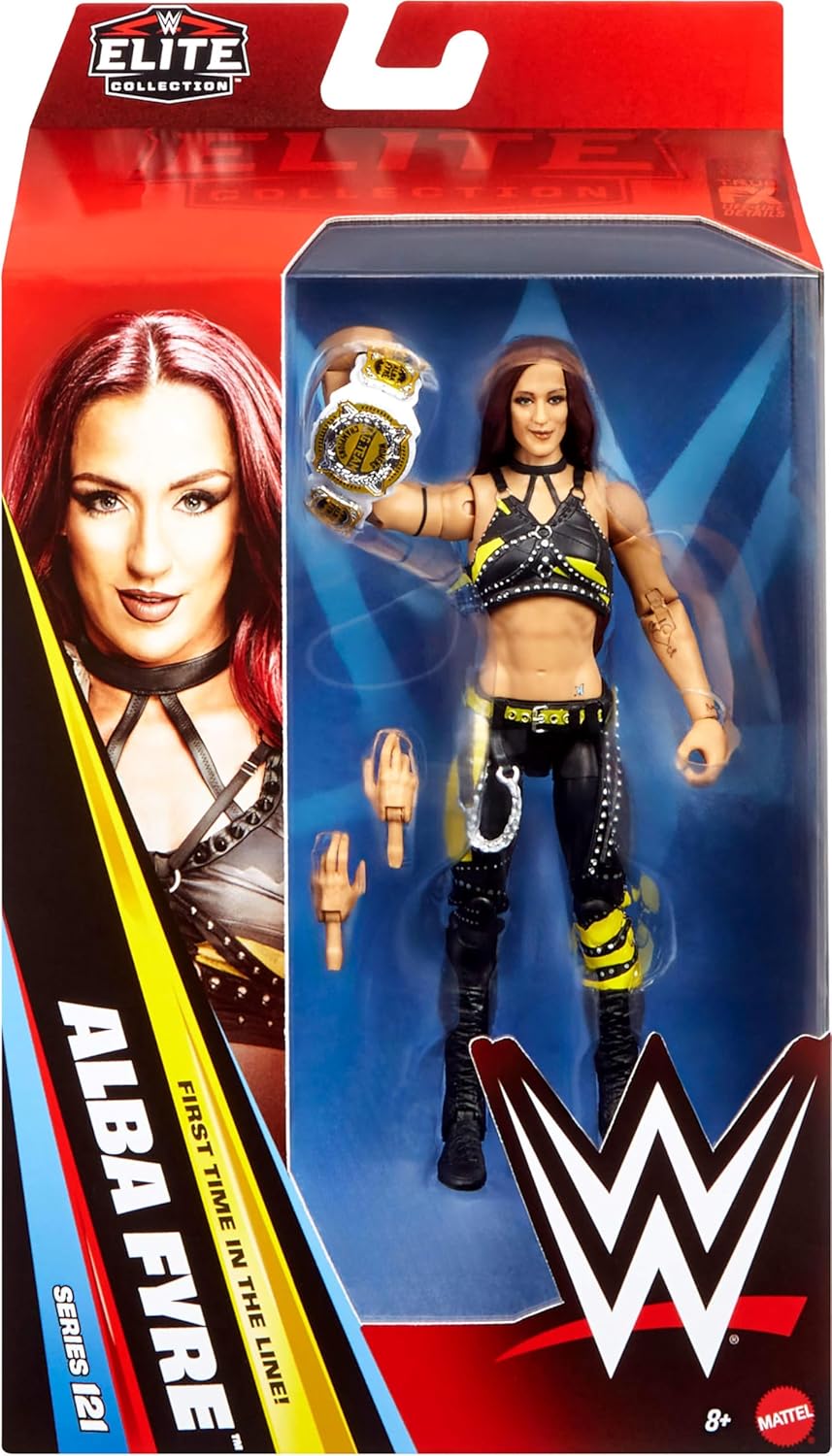 Mattel WWE Elite Actionfigur & Zubehör, Serie #121 Set, 15,2 cm grosses Sammlerstück Alba Fyre mit 2