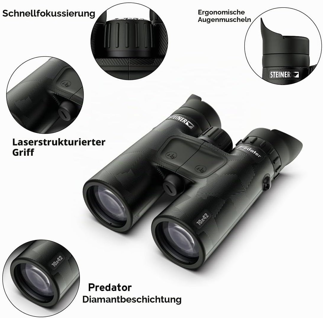 Steiner Predator Series Jagd-Fernglas, 10 x 42 10x42 neues Modell, 10x42 neues Modell