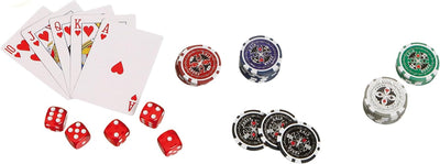 Philos 3757 - Pokerkoffer, Aluminiumkoffer, 300 Casino-Pokerchips (11,5g)