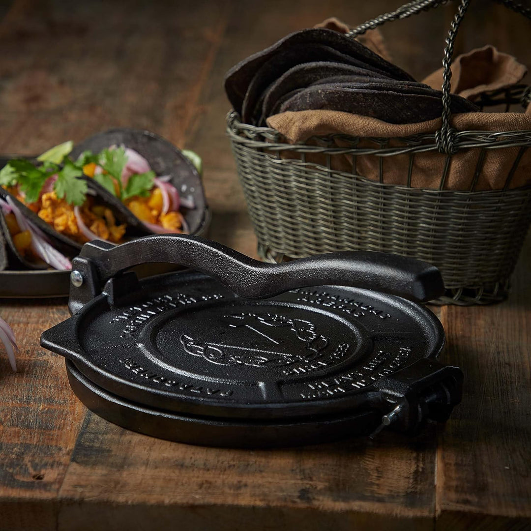 Victoria Tortilla-Presse, 25,4 cm, kommerzielle Qualität, aus Gusseisen, Burrito-Presse, unverwüstli