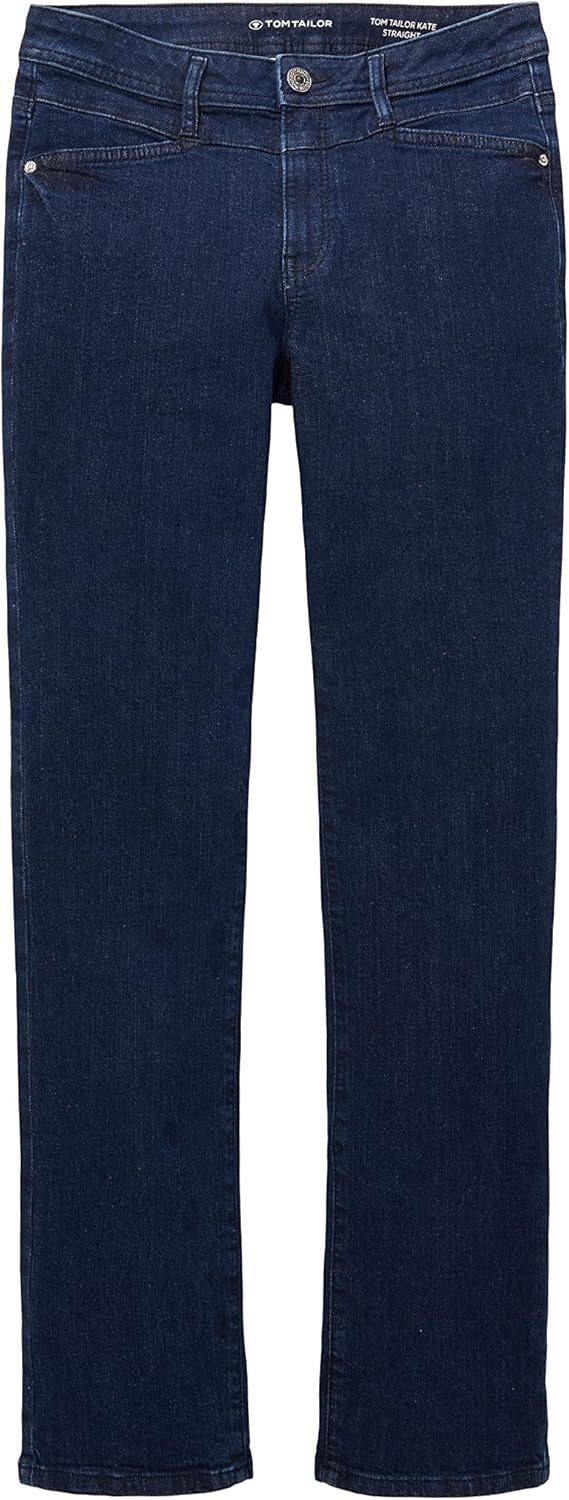 TOM TAILOR Damen Kate Straight Fit Jeans 26W / 30L 10114 - Clean Dark Stone Blue Denim, 26W / 30L 10