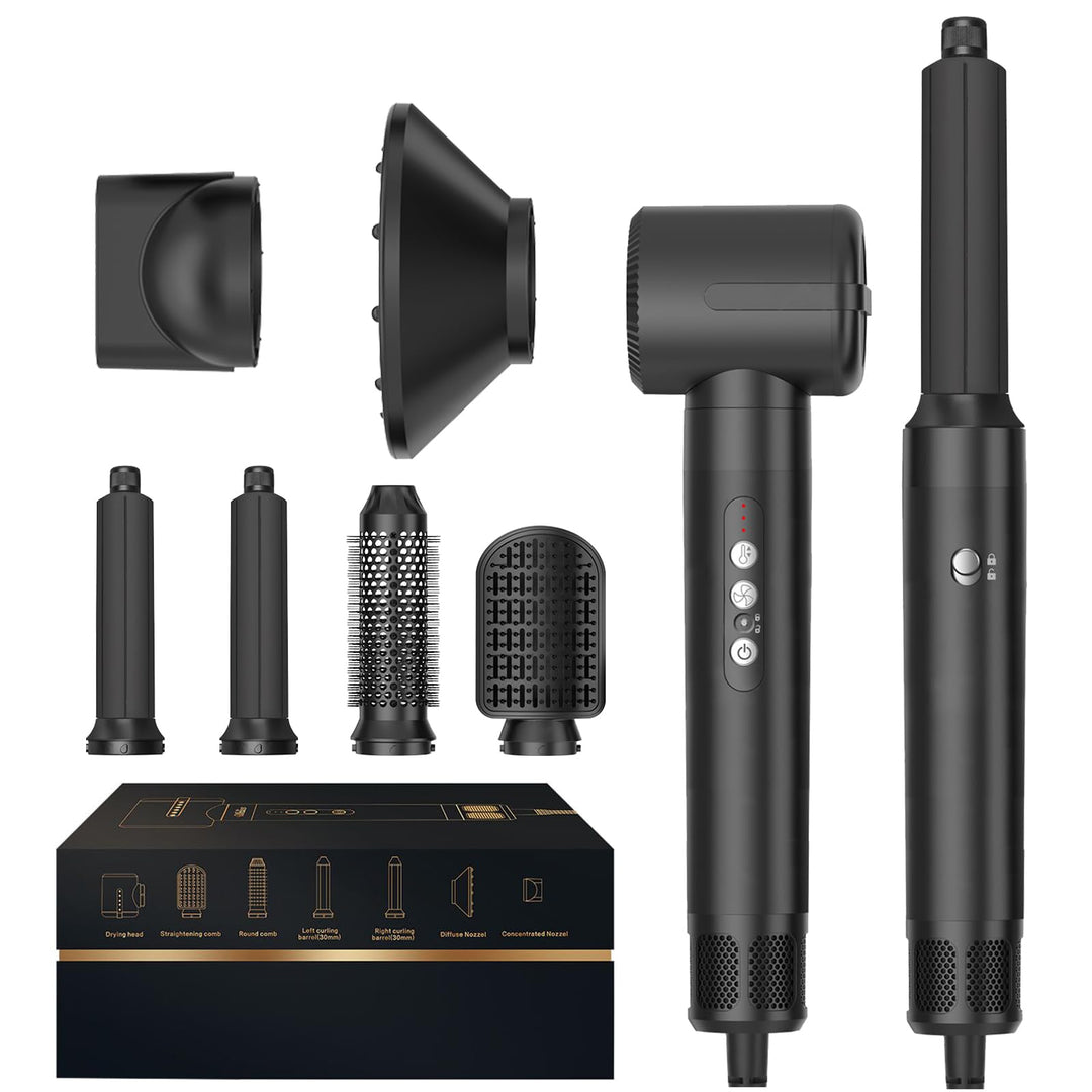 OKWRAP Hair Styler Set 110000 RPM, 7 in 1 Hairstyler Haarstyler, Föhn mit Diffusor, Warmluftbürste,