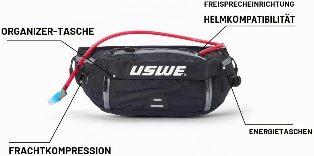 USWE Trinkgürtel Zulo 6 NDM Réser.Compact 6L Schwarz, 6L Schwarz