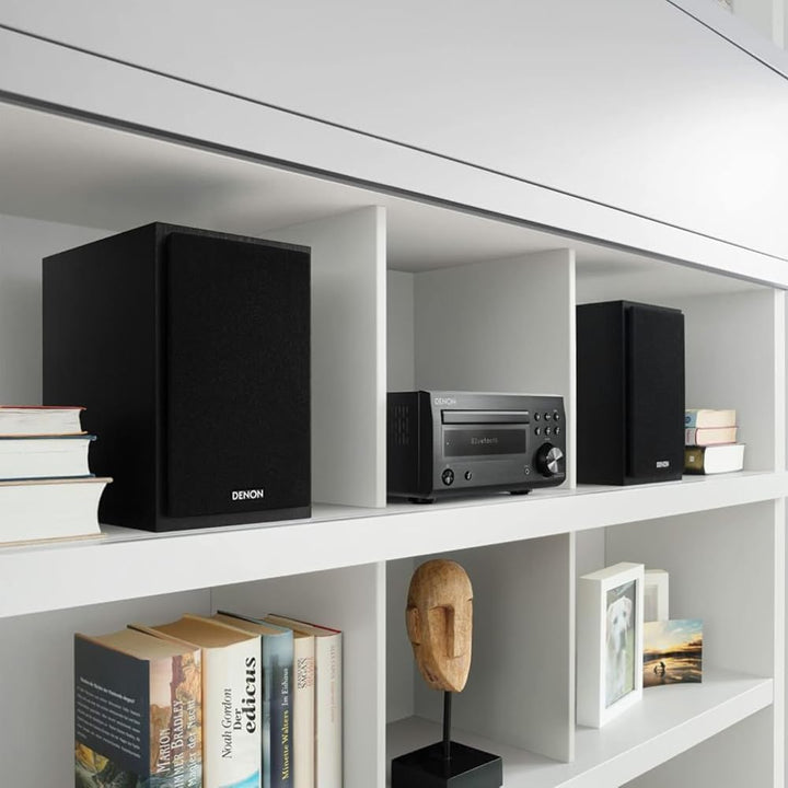 Denon D-M 41 DAB Kompaktes HiFi-System (2 x 30W Ausgangsleistung) Schwarz Schwarz HiFi Set, Schwarz