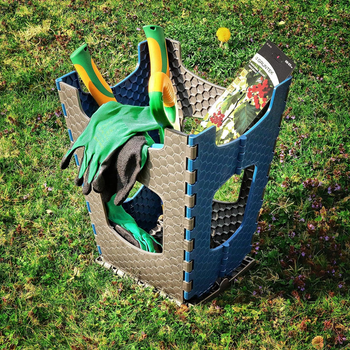 Stark Klapphocker 44 cm – Tritthocker bis 120 kg, faltbar mit Griff, Rutschfester Klapphocker für Kü