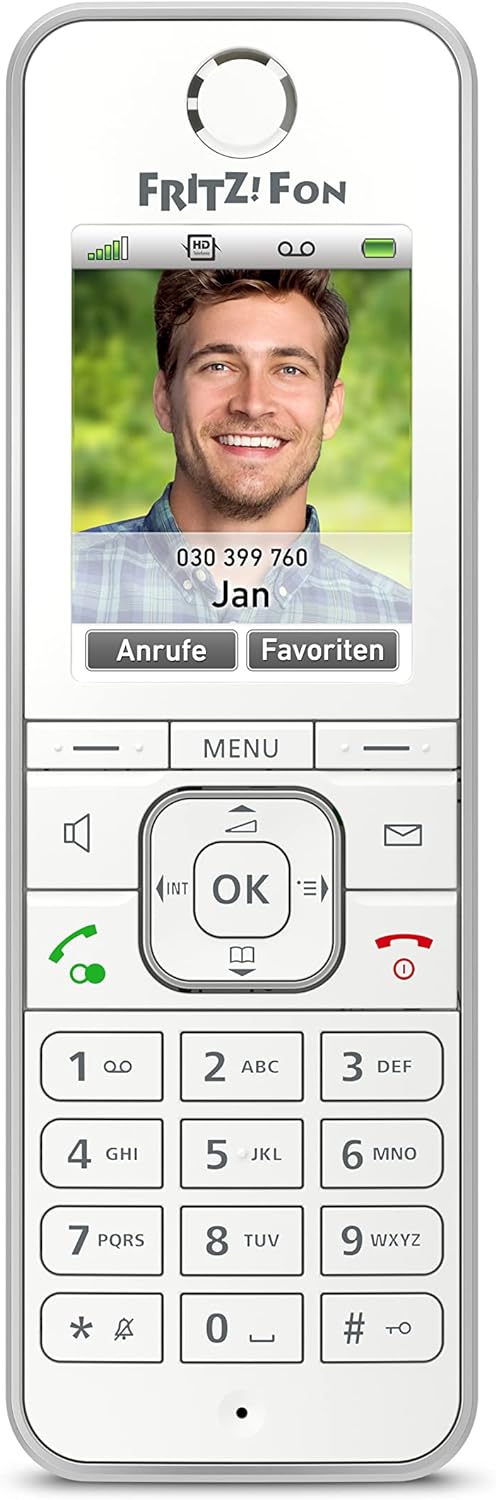 AVM FRITZ!Fon C6 DECT-Komforttelefon (hochwertiges Farbdisplay, HD-Telefonie, Internet-/Komfortdiens