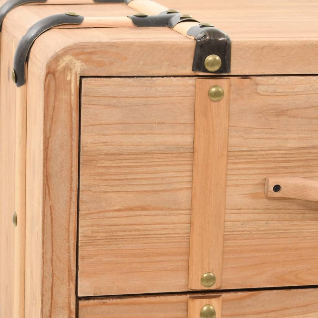 vidaXL Schubladenschrank Tannenholz Massiv Sideboard Kommode Anrichte Schrank
