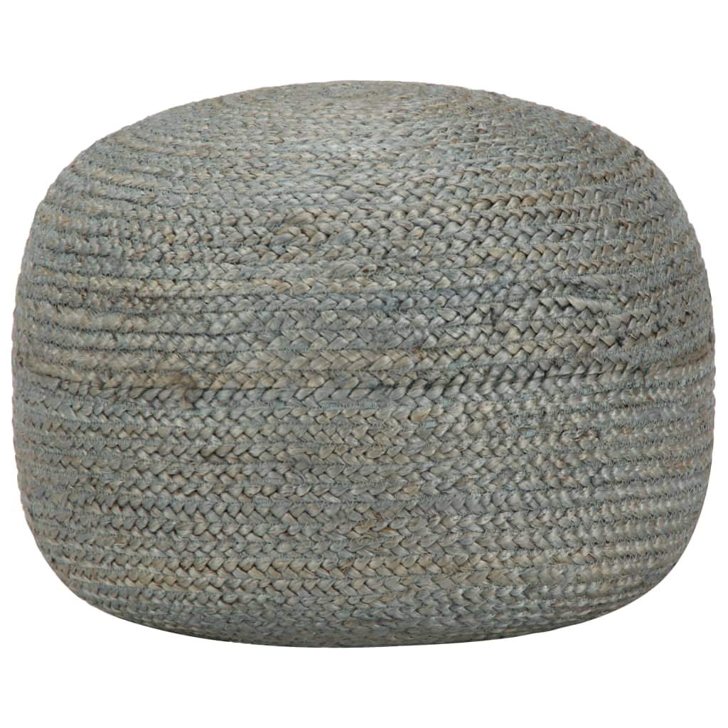 TEWTX7 Hand gestrickter Puff, Ottoman für Wohnzimmer und Schlafzimmer, Flechtoptik, Couch Hocker, Si