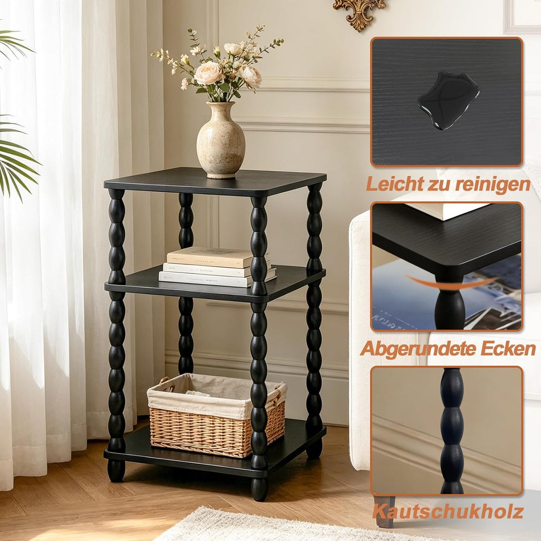 Holztisch, Kleiner Couchtisch & Beistelltisch, multifunktionaler Mini Tisch für Bett, Couch, Wohnzim