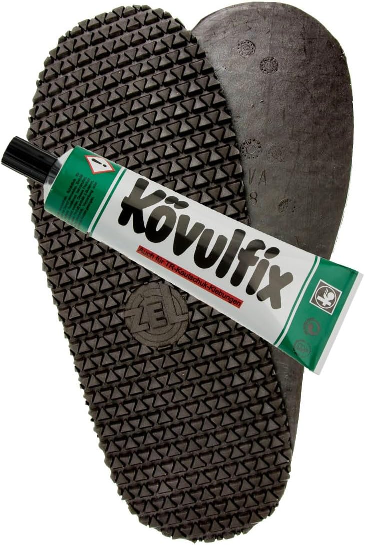 Langlauf Schuhbedarf Viva Langsohlen Set mit Kövulfix Schuhkleber extra stark und Reparaturanleitung
