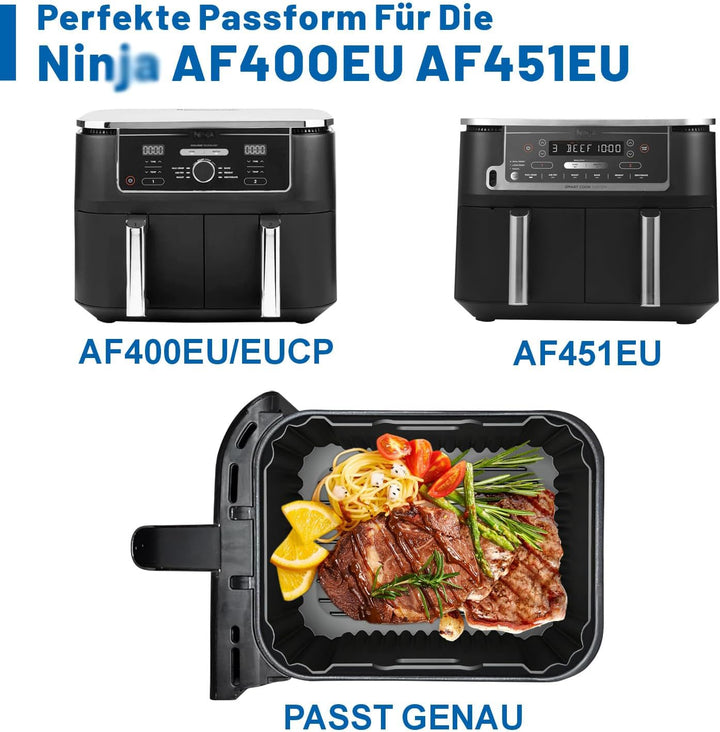 Ninja Heissluftfritteuse Silikonform für AF400EU AF451EU 9.5L, Airfryer Zubehör für Ninja Foodi Max