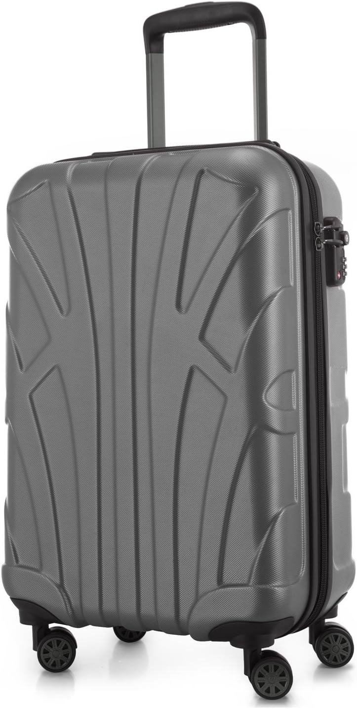 suitline - Handgepäck Hartschalen-Koffer Koffer Trolley Rollkoffer Reisekoffer, TSA, 55 cm, ca. 34 L