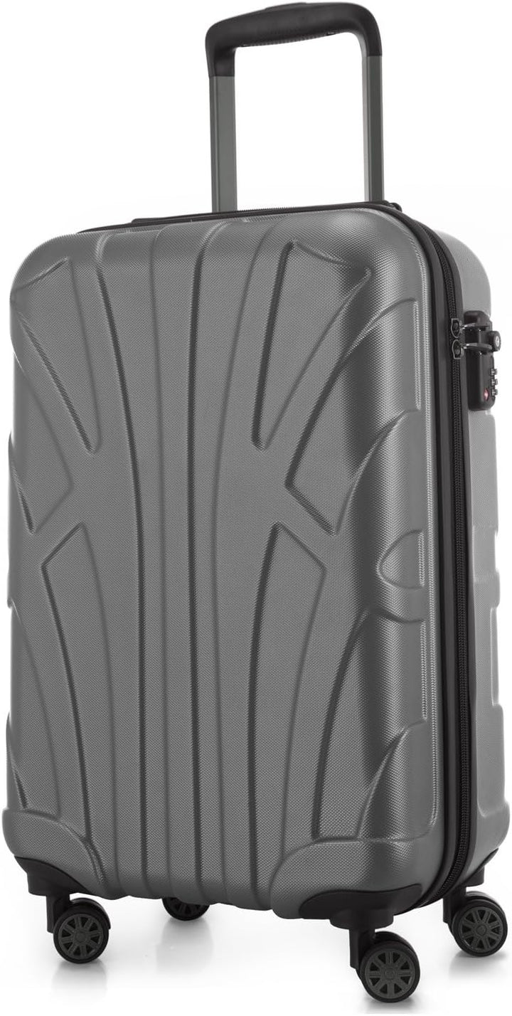 suitline - Handgepäck Hartschalen-Koffer Koffer Trolley Rollkoffer Reisekoffer, TSA, 55 cm, ca. 34 L