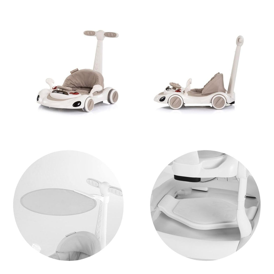 Chipolino Lauflernhilfe Happy Walker 5 in 1 Schaukelfunktion Musik Lichter Räder beige, beige
