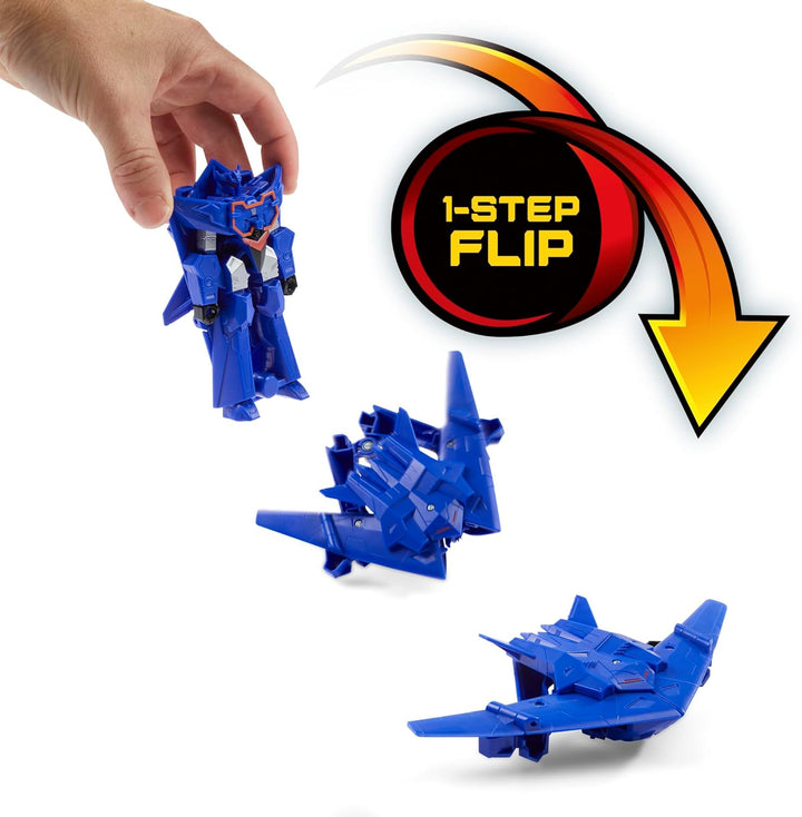 Transformers Spielzeug EarthSpark 1-Step Flip Changer Soundwave Action-Figur (10 cm), Roboterspielze