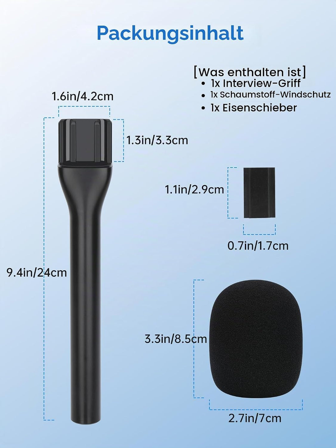 YOUSHARES Handheld Adapter für DJI Mic 3, DJI Mic Mini/1/2, Hollyland Lark M2/A1, Rode Wireless GO 1