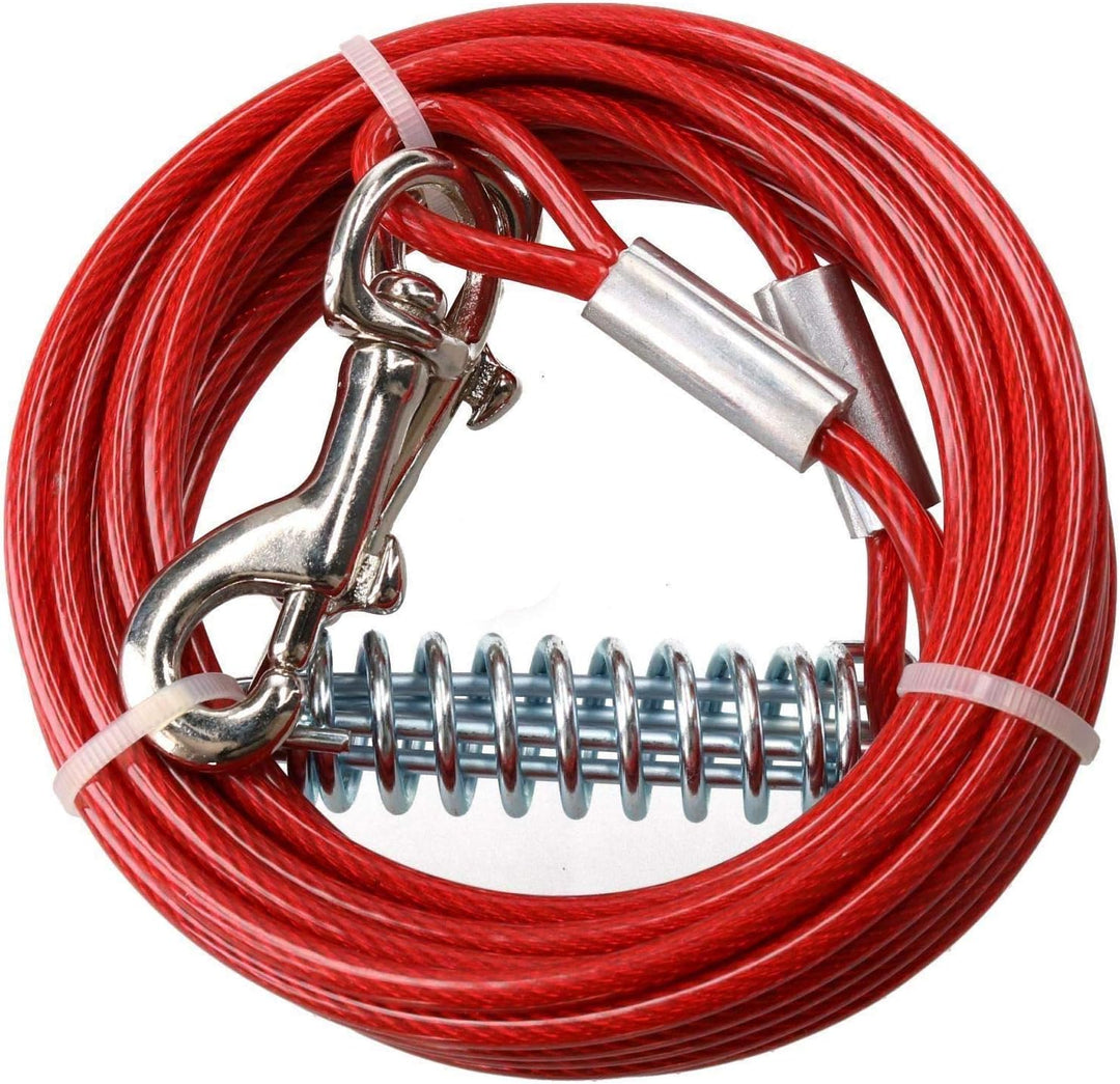 AB Tools 2 x Extra Starke Hund Pfahl Spike & 2 x 15ft Witterungsbestandig Tie-Out Kabel