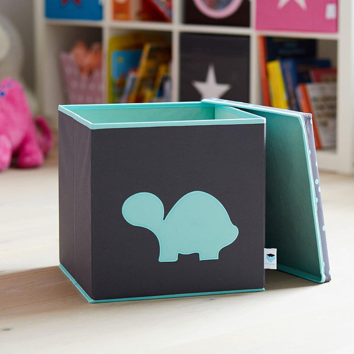 LOVE IT STORE IT Aufbewahrungsbox mit Deckel - Kallax Boxen aus Stoff - Verstärkt mit Holz -Quadrati