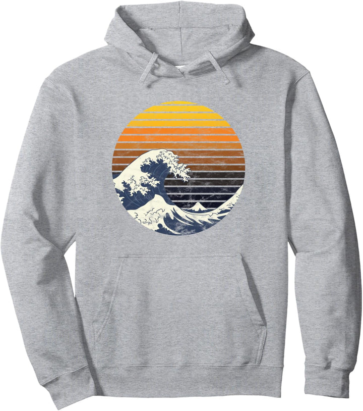 Grosse Welle von Kanagawa Hokusai Vintage Japanische Kunst Pullover Hoodie