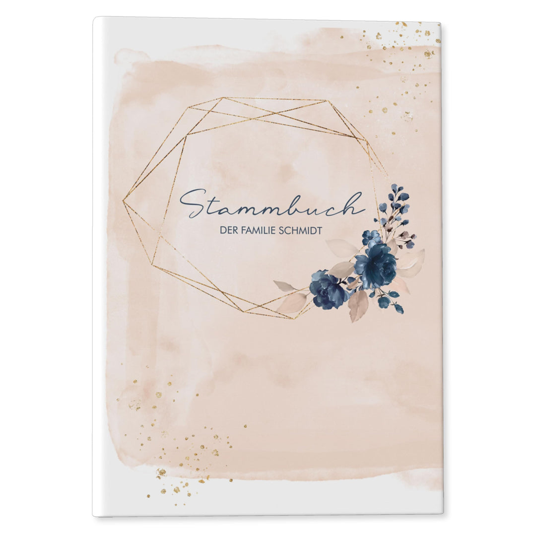DeinWeddingshop Stammbuch der Familie - Familienstammbuch Hochzeit Standesamt - Watercolor Breeze -
