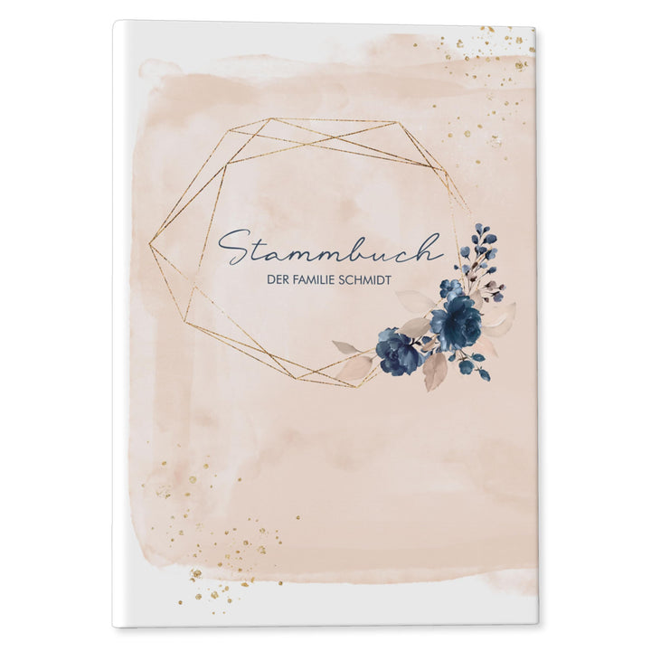 DeinWeddingshop Stammbuch der Familie - Familienstammbuch Hochzeit Standesamt - Watercolor Breeze -