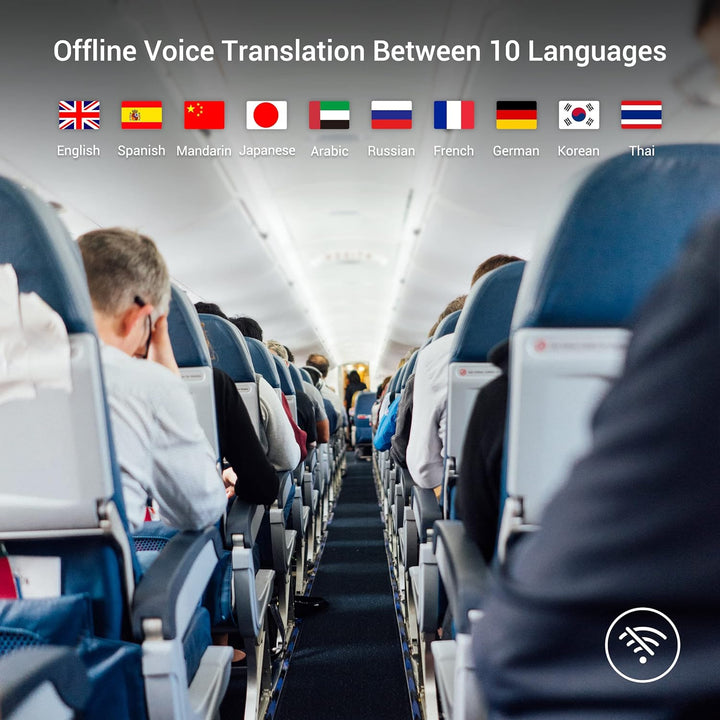 ANFIER Offline Sprachübersetzer [Neuester AI-Sprachübersetzer - W12] 144 Sprachen und Akzente mit 3,