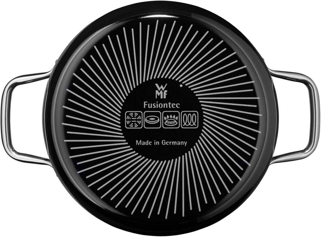 WMF Fusiontec Compact Kochtopf klein 18 cm, Fleischtopf Induktion 2,4l, Glasdeckel, High-Tech Kerami