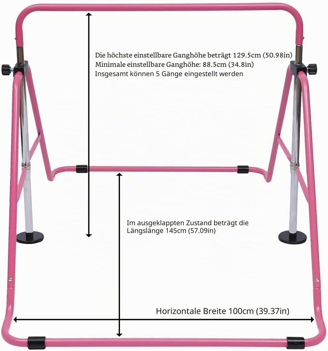 Gymnastik Reck Stufenbarren Klimmzugstange Turnen Sport Stable Stange Horizontale Garten TurngeräT T