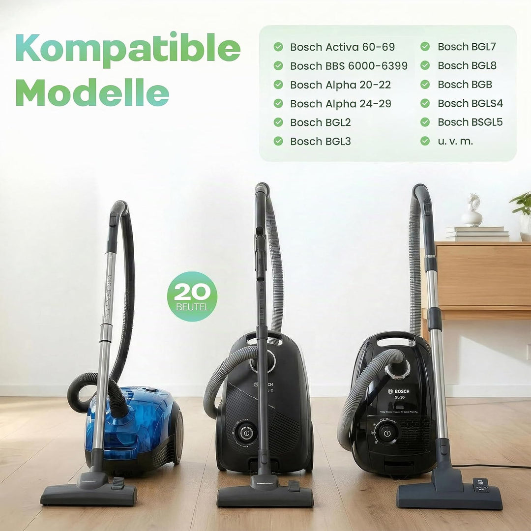 20 Staubsaugerbeutel passend für Siemens Staubsauger Z Serien: Z7.0, Z5.0, Z4.0, Z3.0, Z2.0, Swirl S
