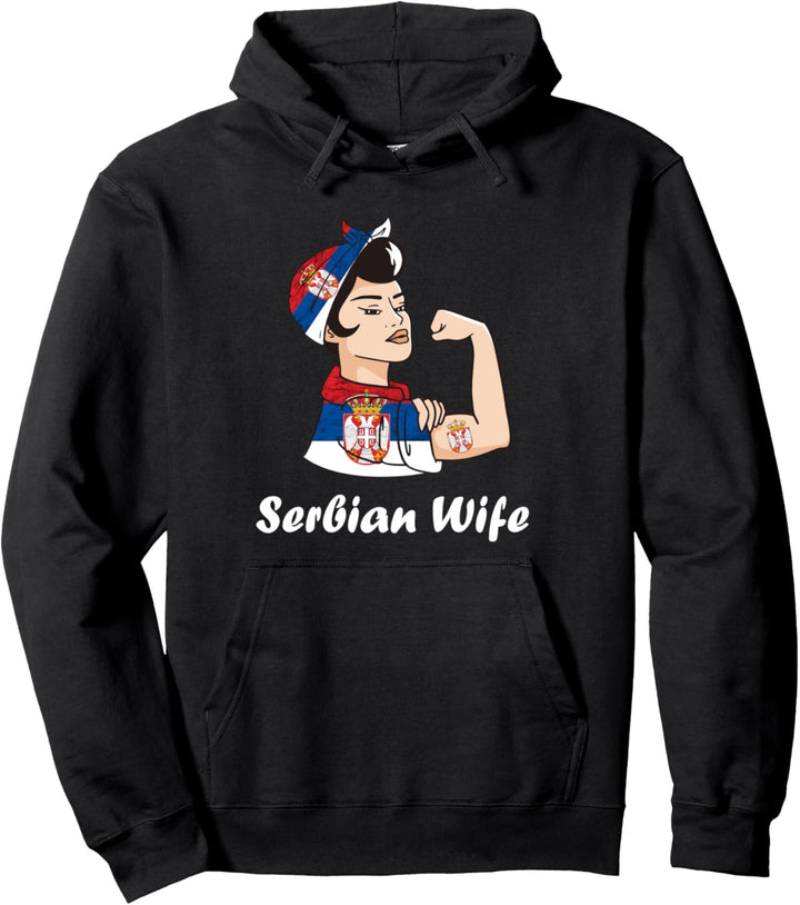 Serbische Frau Serbien Serbischer Stolz Serbien Flagge Frau Serbien Pullover Hoodie
