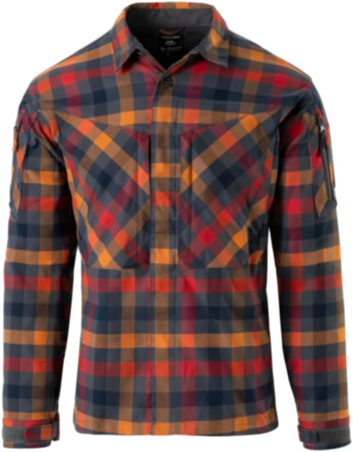 Helikon-Tex Herren MBDU Hemd Dark Autumn Checkered L Dark Autumn Checkered, L Dark Autumn Checkered