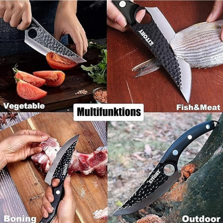 Kitory Kochmesser Küchenmesser Scharf Wikinger Messer Profi Chefmesser Fleischmesser Outdoor Messer
