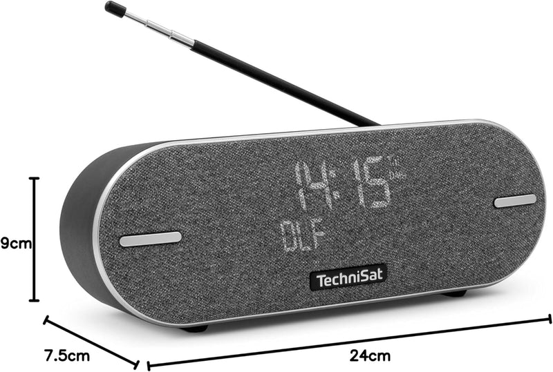 TechniSat DIGITRADIO BT 2 - tragbarer Premium-Bluetooth-Lautsprecher mit DAB+ Digitalradio (UKW, Uhr