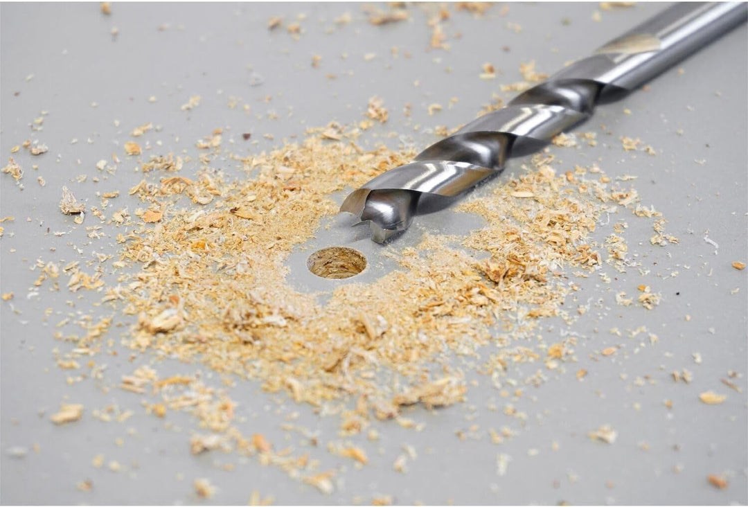 ENT 50055 Holzbohrer Ø 5,5 mm im 3er-Pack, HSS-G mit Zentrierspitze und Vorschneider, Nutzlänge 52 m
