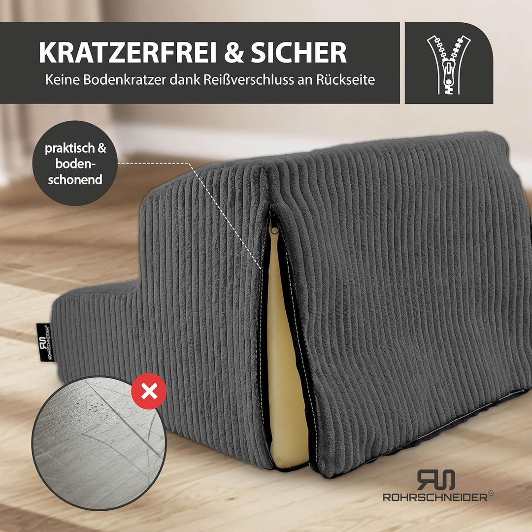 Rohrschneider Hundetreppe kleine Hunde | Made in EU | Haustiertreppe mit Rutschfester Unterseite | K