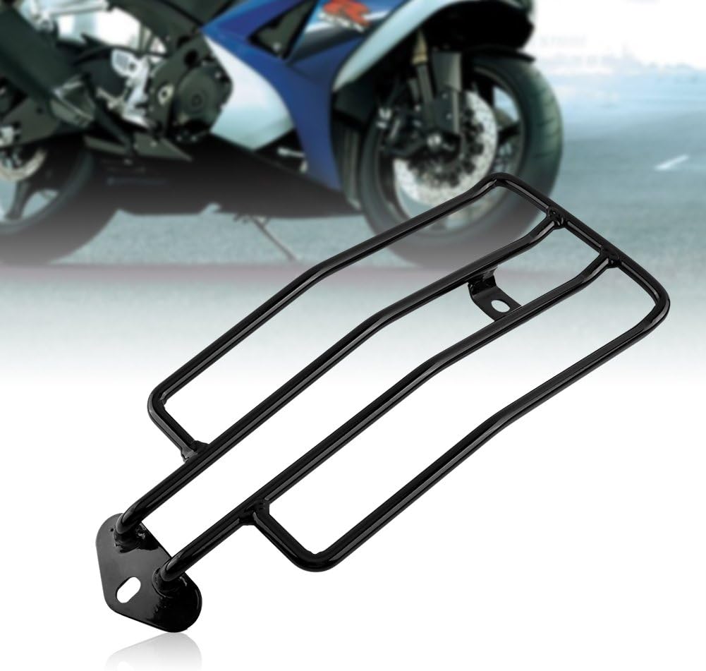 Qiilu Motorrad Solo Sitz hinten Gepäckträger Unterstützung Regal(Swrachz)