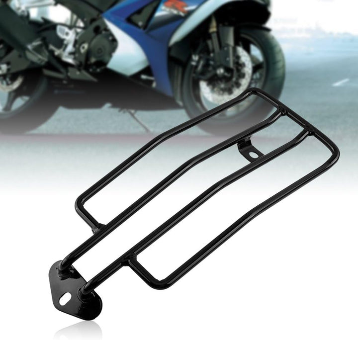 Qiilu Motorrad Solo Sitz hinten Gepäckträger Unterstützung Regal(Swrachz)