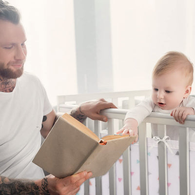 Vicloon Bettumrandung Nestchen, Nestchen für Kinderbetten Kantenschutz Baby Babybett, Atmungsaktive