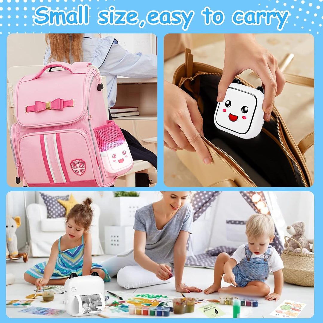 Ambesty Mini Drucker, Mobiler Fotodrucker, Tragbarer Mini Fotodrucker, Wireless Fotodrucker Thermodr