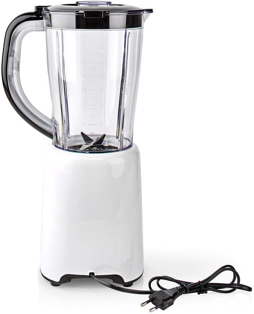 NEDIS Standmixer | 800 W | 1.5 l | Plastik | 2 Geschindigkeitsstufen | Schwarz/Weiss 0.88 m Schwarz/