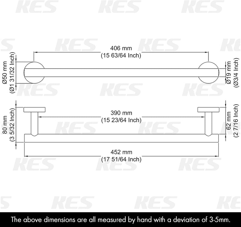 KES Handtuchhalter Bad Handtuchstange Edelstahl SUS 304 Badetuchhalter Handtuch Halterung Geschirrtu