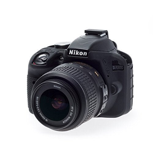 easyCover - Silikon Kameratasche - Schutz für Ihre Kamera - Nikon D3300/D3400 - Schwarz