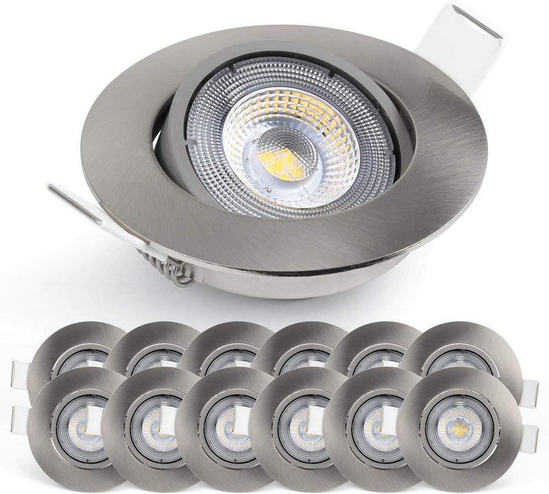 Emos LED Einbaustrahler 230V, 5W / 450lm, 50° schwenkbar, warmweiss 3000k | Einbaustrahler LED Spot